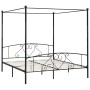 Black metal canopy bed frame 180x200 cm by vidaXL, Beds and slatted bases - Ref: Foro24-284438, Price: 193,99 €, Discount: %