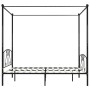 Black metal canopy bed frame 180x200 cm by vidaXL, Beds and slatted bases - Ref: Foro24-284438, Price: 193,99 €, Discount: %