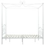 Estructura de cama con dosel metal blanco 140x200 cm de vidaXL, Camas y somieres - Ref: Foro24-284471, Precio: 205,55 €, Desc...