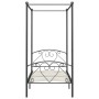 Estructura de cama con dosel metal gris 120x200 cm de vidaXL, Camas y somieres - Ref: Foro24-284442, Precio: 97,80 €, Descuen...