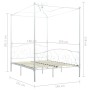 Estructura de cama con dosel metal blanco 140x200 cm de vidaXL, Camas y somieres - Ref: Foro24-284471, Precio: 205,55 €, Desc...