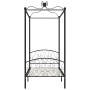 Estructura de cama con dosel metal negro 100x200 cm de vidaXL, Camas y somieres - Ref: Foro24-284475, Precio: 154,63 €, Descu...