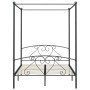 Estructura de cama con dosel metal gris 160x200 cm de vidaXL, Camas y somieres - Ref: Foro24-284444, Precio: 159,99 €, Descue...