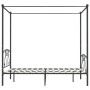 Estructura de cama con dosel metal gris 160x200 cm de vidaXL, Camas y somieres - Ref: Foro24-284444, Precio: 159,99 €, Descue...