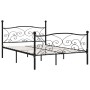 Bed frame with black metal slatted base 140x200 cm by vidaXL, Beds and slatted bases - Ref: Foro24-284457, Price: 164,27 €, D...