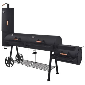 BBQ Strong Charcoal Smoker Bottom Shelf Black XXXL by vidaXL, Barbecues - Ref: Foro24-43156, Price: 854,99 €, Discount: %