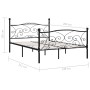 Bed frame with black metal slatted base 140x200 cm by vidaXL, Beds and slatted bases - Ref: Foro24-284457, Price: 164,27 €, D...