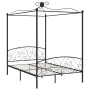 Black metal canopy bed frame 120x200 cm by vidaXL, Beds and slatted bases - Ref: Foro24-284476, Price: 199,07 €, Discount: %