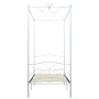 Estructura de cama con dosel metal blanco 100x200 cm de vidaXL, Camas y somieres - Ref: Foro24-284469, Precio: 152,99 €, Desc...