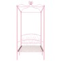 Estructura de cama con dosel metal rosa 90x200 cm de vidaXL, Camas y somieres - Ref: Foro24-284486, Precio: 172,24 €, Descuen...