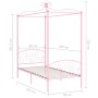 Estructura de cama con dosel metal rosa 90x200 cm de vidaXL, Camas y somieres - Ref: Foro24-284486, Precio: 172,24 €, Descuen...