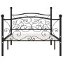 Bed frame with black metal slatted base 100x200 cm by vidaXL, Beds and slatted bases - Ref: Foro24-284455, Price: 92,38 €, Di...