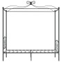 Gray metal canopy bed frame 100x200 cm by vidaXL, Beds and slatted bases - Ref: Foro24-284481, Price: 136,99 €, Discount: %