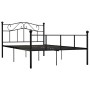 Black metal bed frame 160x200 cm by vidaXL, Beds and slatted bases - Ref: Foro24-284527, Price: 156,82 €, Discount: %