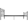 Black metal bed frame 160x200 cm by vidaXL, Beds and slatted bases - Ref: Foro24-284527, Price: 156,82 €, Discount: %