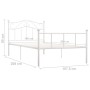 White metal bed frame 100x200 cm by vidaXL, Beds and slatted bases - Ref: Foro24-284517, Price: 108,77 €, Discount: %