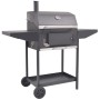 Charcoal smoker barbecue with black lower shelf by vidaXL, Barbecues - Ref: Foro24-43048, Price: 289,81 €, Discount: %