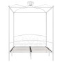 White metal canopy bed frame 180x200 cm by vidaXL, Beds and slatted bases - Ref: Foro24-284473, Price: 244,88 €, Discount: %