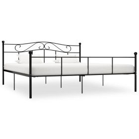 Schwarzer Metallbettrahmen 200x200 cm von vidaXL, Betten und Lattenroste - Ref: Foro24-284529, Preis: 140,99 €, Rabatt: %