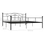 Estructura de cama de metal negro 200x200 cm de vidaXL, Camas y somieres - Ref: Foro24-284529, Precio: 140,34 €, Descuento: %