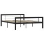 Black and white metal bed frame 120x200 cm by vidaXL, Beds and slatted bases - Ref: Foro24-284552, Price: 125,99 €, Discount: %