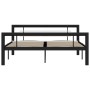 Black and white metal bed frame 120x200 cm by vidaXL, Beds and slatted bases - Ref: Foro24-284552, Price: 125,99 €, Discount: %