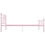 Pink metal bed frame 90x200 cm by vidaXL, Beds and slatted bases - Ref: Foro24-284537, Price: 103,21 €, Discount: %