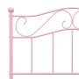 Pink metal bed frame 90x200 cm by vidaXL, Beds and slatted bases - Ref: Foro24-284537, Price: 103,21 €, Discount: %