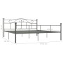 Estructura de cama de metal gris 180x200 cm de vidaXL, Camas y somieres - Ref: Foro24-284535, Precio: 154,80 €, Descuento: %