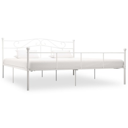 White metal bed frame 180x200 cm by vidaXL, Beds and slatted bases - Ref: Foro24-284521, Price: 156,57 €, Discount: %