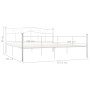 Estructura de cama de metal blanco 180x200 cm de vidaXL, Camas y somieres - Ref: Foro24-284521, Precio: 157,99 €, Descuento: %