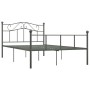 Gray metal bed frame 140x200 cm by vidaXL, Beds and slatted bases - Ref: Foro24-284533, Price: 107,88 €, Discount: %