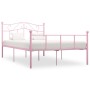 Pink metal bed frame 120x200 cm by vidaXL, Beds and slatted bases - Ref: Foro24-284539, Price: 153,28 €, Discount: %