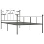 Estructura de cama de metal gris 100x200 cm de vidaXL, Camas y somieres - Ref: Foro24-284531, Precio: 79,58 €, Descuento: %