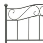 Estructura de cama de metal gris 100x200 cm de vidaXL, Camas y somieres - Ref: Foro24-284531, Precio: 79,58 €, Descuento: %