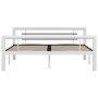 Estructura de cama de metal blanco y negro 140x200 cm de vidaXL, Camas y somieres - Ref: Foro24-284547, Precio: 147,22 €, Des...