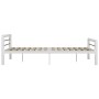 Estructura de cama de metal blanco y negro 140x200 cm de vidaXL, Camas y somieres - Ref: Foro24-284547, Precio: 147,22 €, Des...