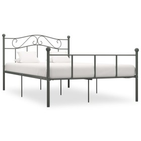 Gray metal bed frame 120x200 cm by vidaXL, Beds and slatted bases - Ref: Foro24-284532, Price: 109,99 €, Discount: %