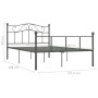 Estructura de cama de metal gris 120x200 cm de vidaXL, Camas y somieres - Ref: Foro24-284532, Precio: 110,36 €, Descuento: %