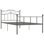 Gray metal bed frame 90x200 cm by vidaXL, Beds and slatted bases - Ref: Foro24-284530, Price: 71,04 €, Discount: %