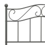 Gray metal bed frame 90x200 cm by vidaXL, Beds and slatted bases - Ref: Foro24-284530, Price: 71,04 €, Discount: %