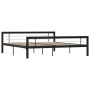 Black and white metal bed frame 180x200 cm by vidaXL, Beds and slatted bases - Ref: Foro24-284555, Price: 152,57 €, Discount: %