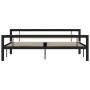 Estructura de cama de metal negro y blanco 180x200 cm de vidaXL, Camas y somieres - Ref: Foro24-284555, Precio: 152,57 €, Des...