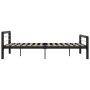 Estructura de cama de metal negro y blanco 180x200 cm de vidaXL, Camas y somieres - Ref: Foro24-284555, Precio: 152,57 €, Des...