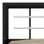 Black and white metal bed frame 180x200 cm by vidaXL, Beds and slatted bases - Ref: Foro24-284555, Price: 152,57 €, Discount: %