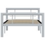 Gray and white metal bed frame 100x200 cm by vidaXL, Beds and slatted bases - Ref: Foro24-284557, Price: 110,57 €, Discount: %