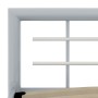 Gray and white metal bed frame 100x200 cm by vidaXL, Beds and slatted bases - Ref: Foro24-284557, Price: 110,57 €, Discount: %