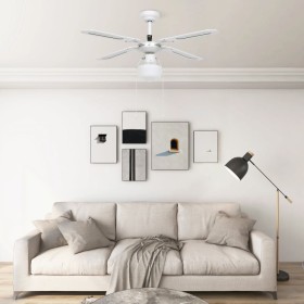 Ventilador de techo con lámpara blanco 106 cm de vidaXL, Ventiladores de techo - Ref: Foro24-51487, Precio: 88,26 €, Descuent...