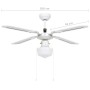 Ventilador de techo con lámpara blanco 106 cm de vidaXL, Ventiladores de techo - Ref: Foro24-51487, Precio: 88,26 €, Descuent...