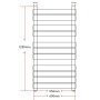 Straight bathroom towel radiator 600 x 1200 mm by vidaXL, Radiators - Ref: Foro24-140867, Price: 174,07 €, Discount: %